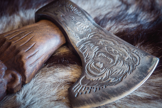 Handmade Viking Axe - Bear