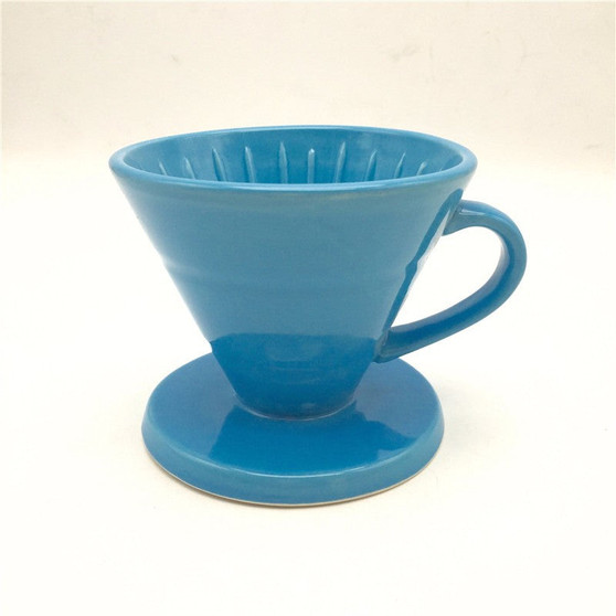Free Shipping 4 color ceramic coffee filter cup V-cup filter drip coffee filter manually follicular filters coffee and tea tools