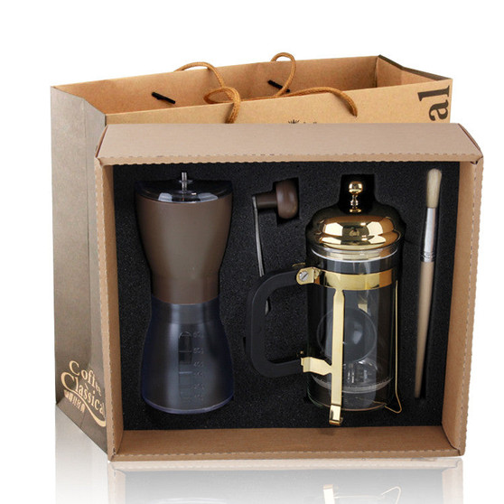 1Set Free Shipping DHL EMS FedEx Hot Sell Espresso Coffee Grinder+ 350ML French Coffee Press
