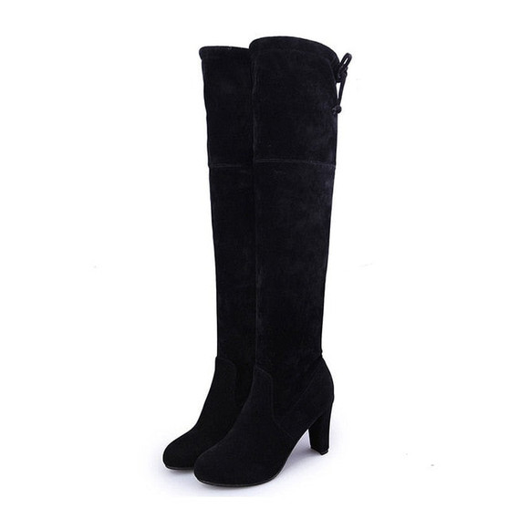 Suede Thigh High Boots