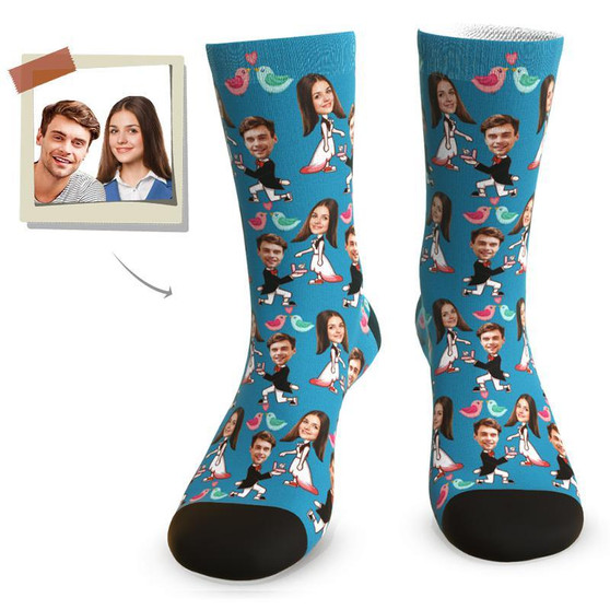 "Marry Me" Face Socks - Personalized Love Wedding Gifts