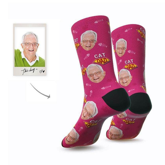 Custom Cat Dad Socks - Best Gifts For Cat Lovers