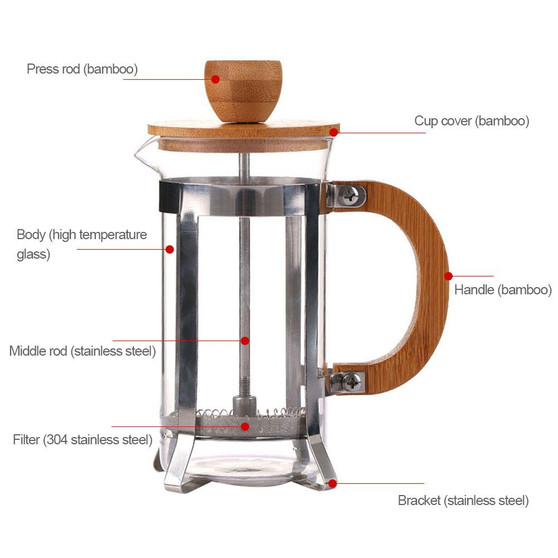Stainless Steel French Press - For Coffee or Tea