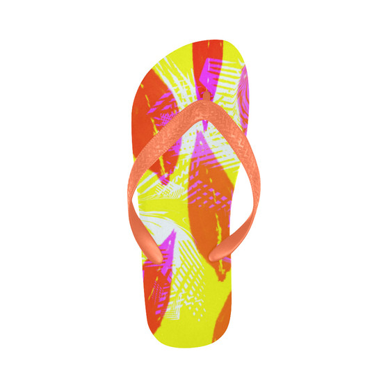 Alice Persimmon Yellow Flip Flops for Men/Women (Model 040)