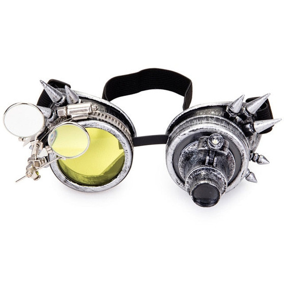 Gothic Rivet Goggles Men Steampunk Round Goggles Vintage Retro Punk Sunglasses