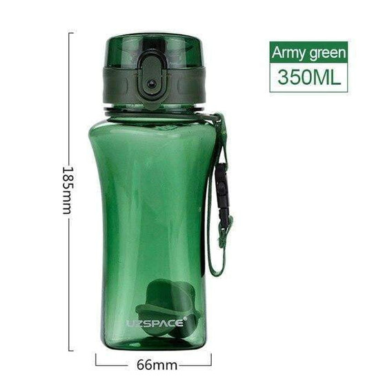 UZSPACE New 350&500ml Sport Water Bottle Creative Portable Sports Camping Tea juice Tritan Plastic Drinkware My Bottle for Water