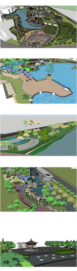 ★Best 20 Types of Park Landscape Sketchup 3D Models Collection V.1