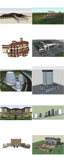 ★Best 19 Types of Hotel Sketchup 3D Models Collection V.2 (Recommanded!!)