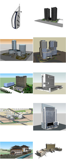 ★Best 20 Types of Hotel Sketchup 3D Models Collection V.1 (Recommanded!!)