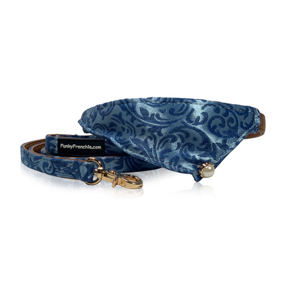 Blue Ocean French Bulldog Bandana Dog Collar