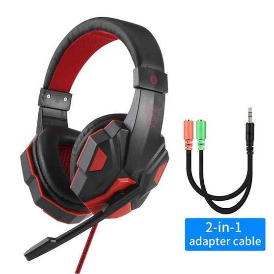 Professional Led Light Gamer Headset for Computer PS4 Gaming Headphones Adjustable Bass Stereo PC Wired Headset With Mic Gifts