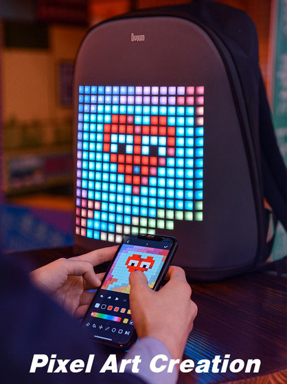 Divoom Pixel Art Backpack with Full Customizable LED Screen