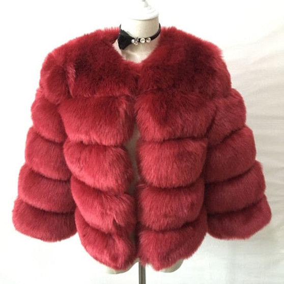ZADORIN S-3XL Mink Coats Women 2020 Winter Top Fashion Pink FAUX Fur Coat Elegant Thick Warm Outerwear Fake Fur Woman Jacket