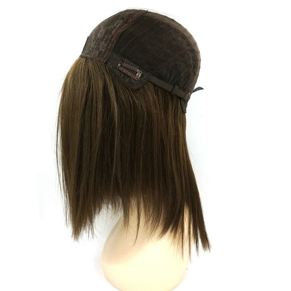 Custom Made 100 European Virgin Human Hair Jewish Women Wigs Natural Wavy Silk Top Wigs With Bangs