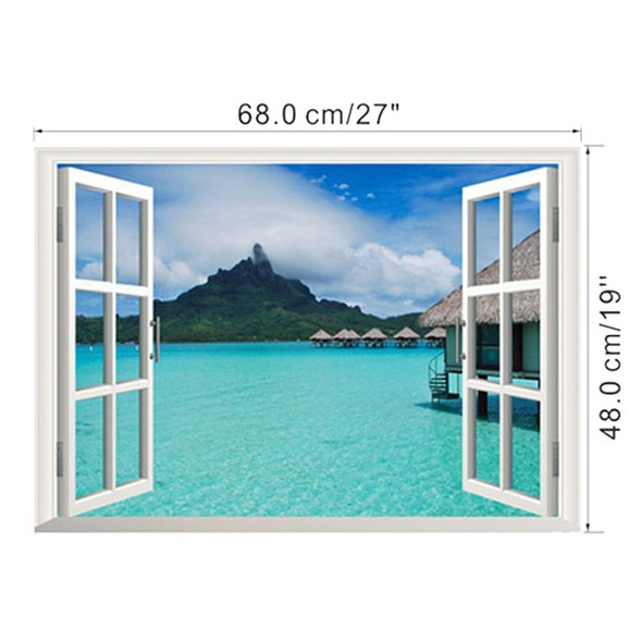 3D fake window landscape Wall Stickers