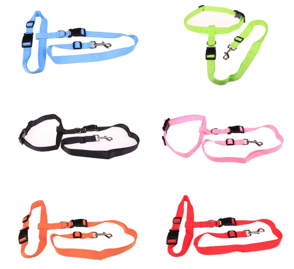 New waist pet dog leash running jogging puppy dog lead