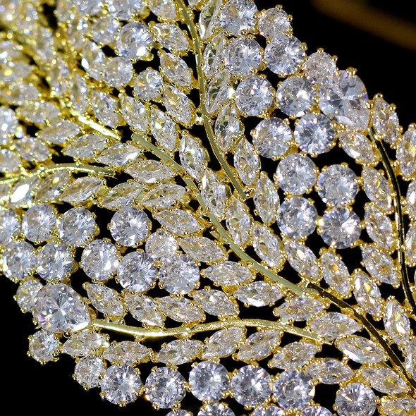 Cubic Zirconia Crystal Flower Bridal Wedding Headband Crown