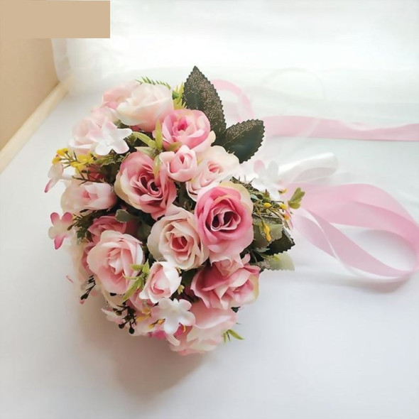 Small Bridal Silk Roses Wedding Bouquet for Bridesmaids Decoration