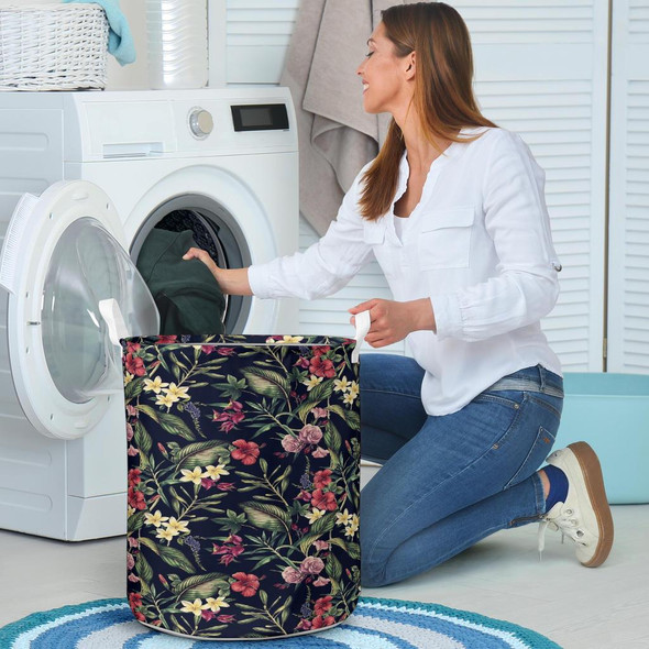 Tropical Flower Laundry Basket