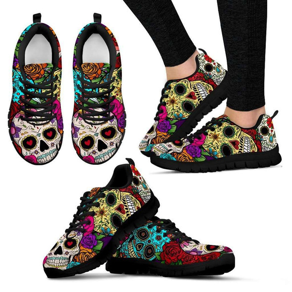 Sugar Skull Handcrafted Sneakers