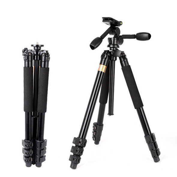 SLR tripod, heightened, lightly loaded era, Q620, stable, tall, large photographic tripod, damping three-dimensional head-Alibaba