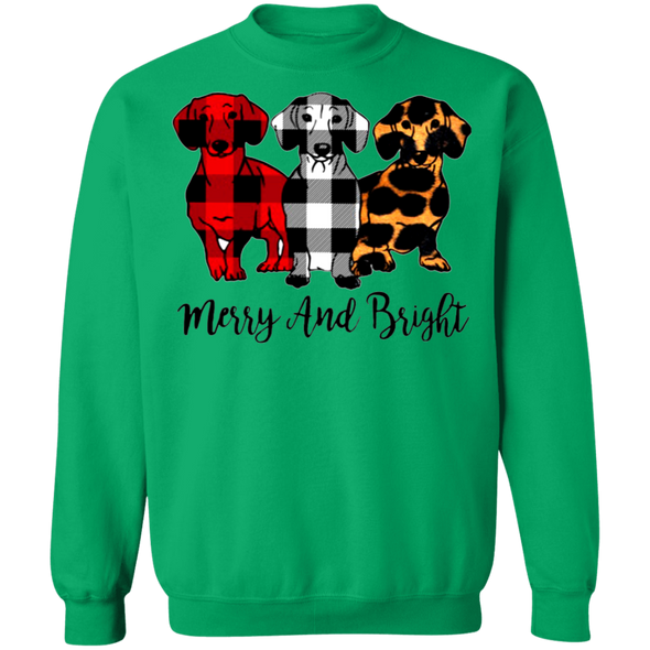 Dogs Merry And Bright Sweatshirt Christmas Essentials Sweatshirt For Men Woman Gift