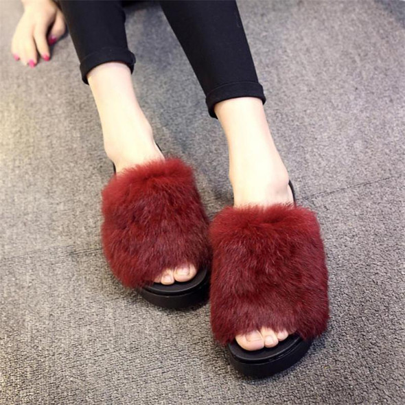 Cuddle Me Fluffy Faux Fur Flat Slipper Sandals