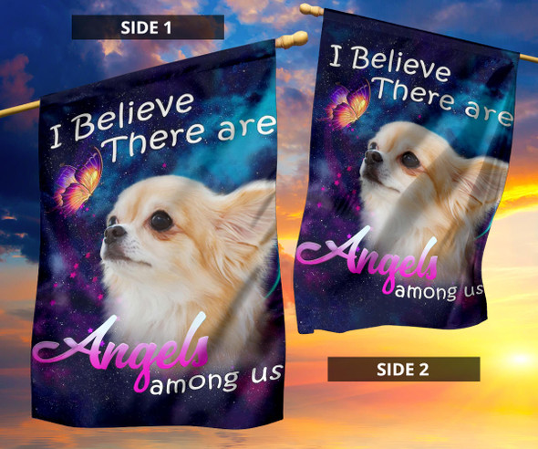 Chihuahua I Believe There Are Angels Among Us Flag For Bedroom Walls Dorm Gift For Girls