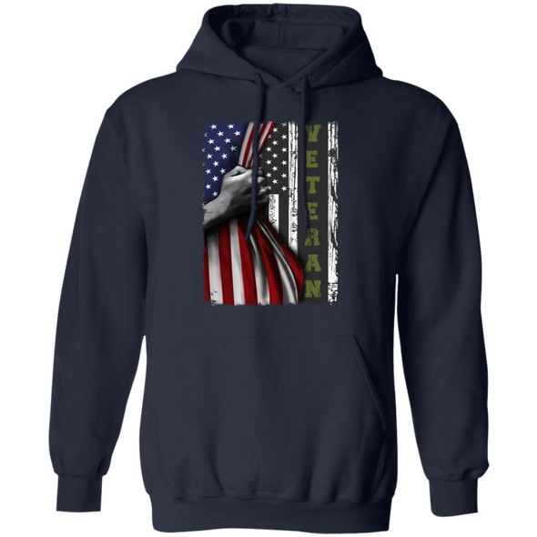 Veterans Inside American Flag Hoodie Honor Veteran United State Memorial Day Military Veterans Shirt