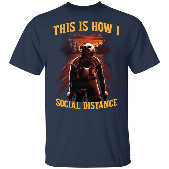 Biker This Is How I Social Distance T-Shirt Mountain Bike Shirts Gifts For Cyclists