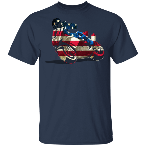 Men's Vintage American Flag T- Shirt Motorcycle Rider Biker Dad Gift