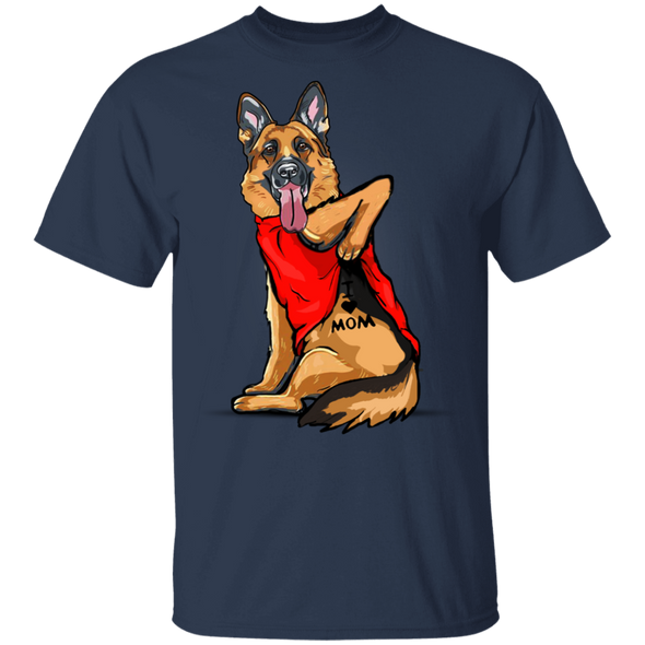 German Shepherd Tattoo I Love Mom Dog Mom Shirt Cute