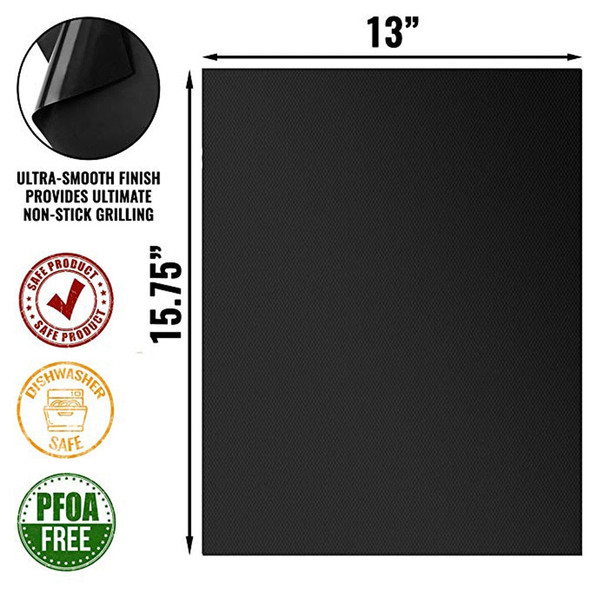 Meijuner Non-stick BBQ Grill Mat 40 * 33cm Baking Mat Teflon Cooking Grilling Sheet Heat Resistance Easily Cleaned Kitchen Tools