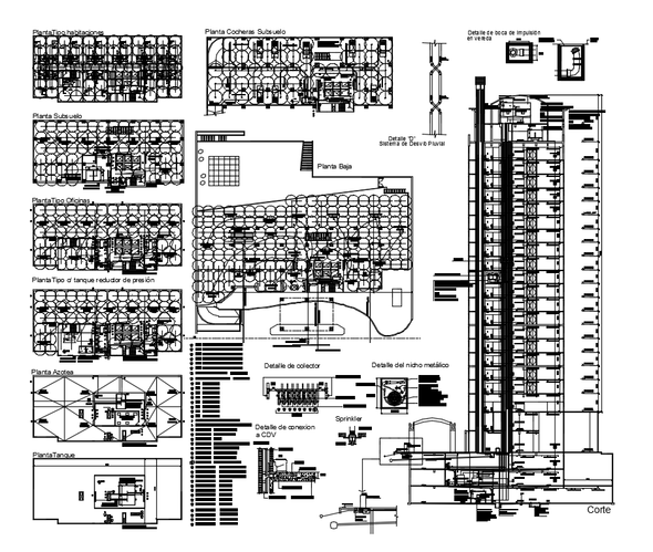 Sewer installations building fire systems