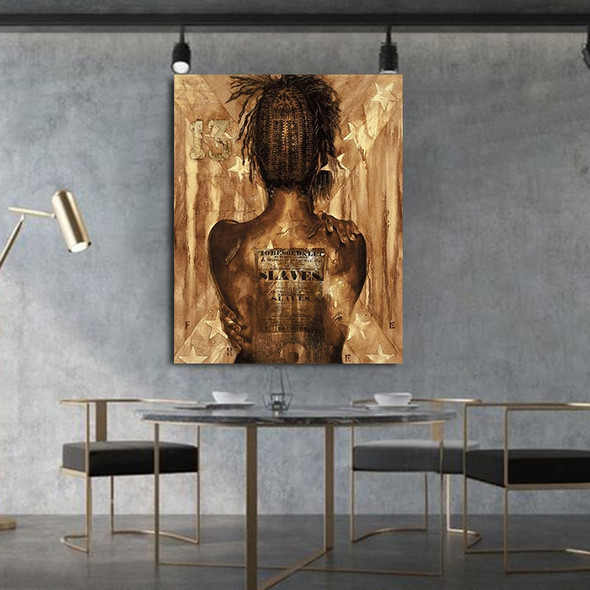 Golden Back Wall Art Picture Modern Home Decor Poster And Prints Picture For Living Room