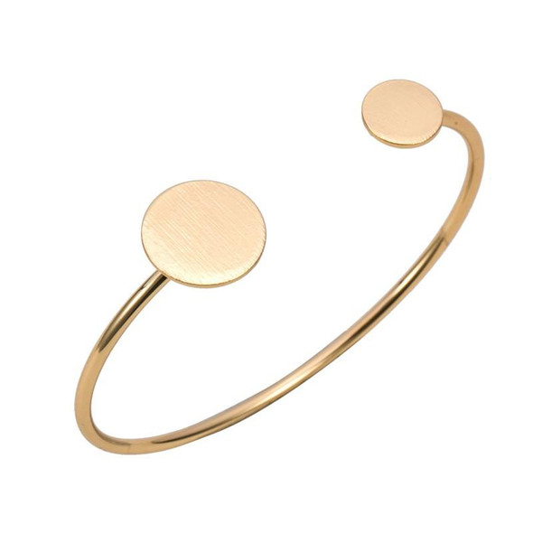 SIMPLE ROUNDED GEOMETRIC ADJUSTABLE BANGLE