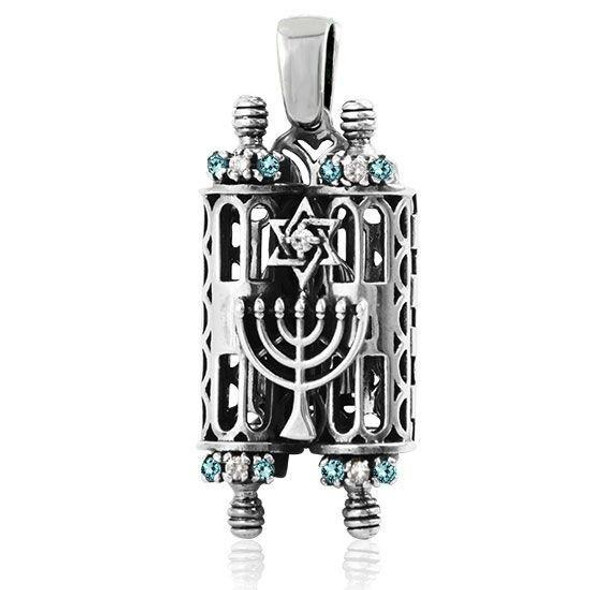 Torah Ark Jewelry Pendant - Opens Up !