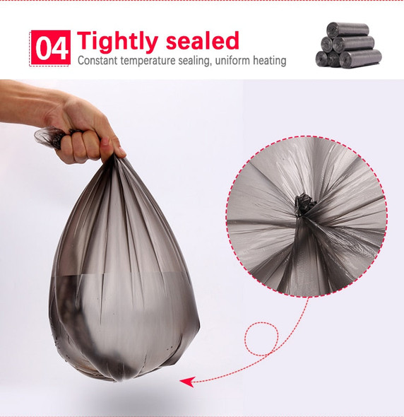 5 Rolls 100pcs Disposable Plastic Garbage Trash Bags for Kitchen