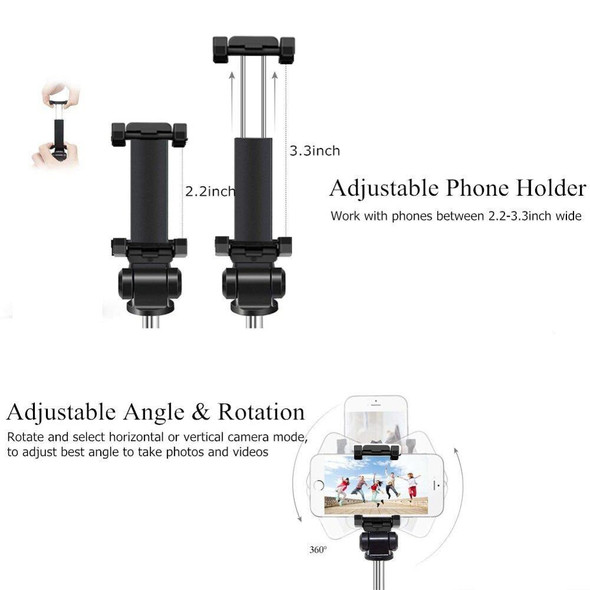 Hot Selling Lightweight Mini Tripod Selfie Stick Bluetooth With Shutter Remote for Smartphones