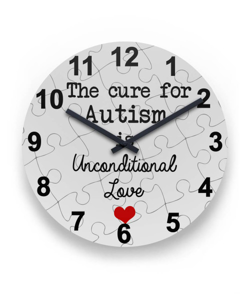 Autism - Unconditional Love Round Wall Clock