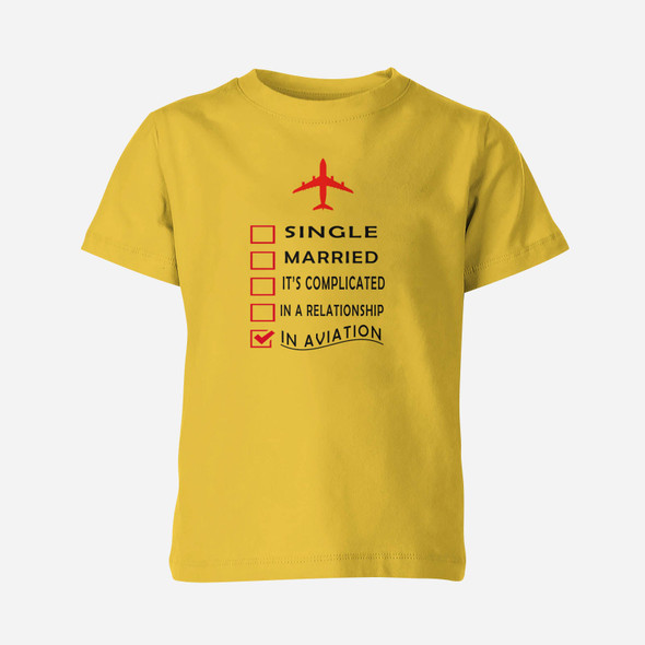 In Aviation Designed Children T-Shirts