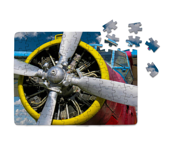 Double-Decker Airplane's Propeller Printed Puzzles