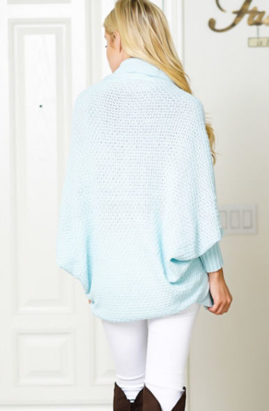 BABY BLUE SOFT SHORT CARDIGAN SWEATER