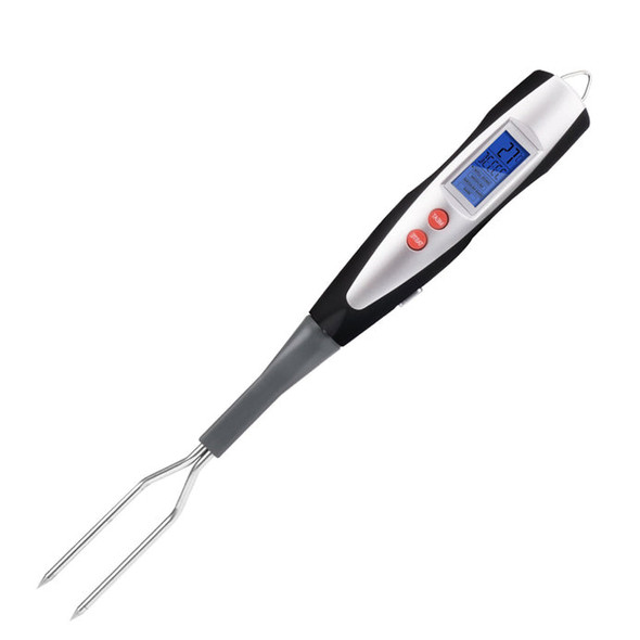 Loskii KCH-203 BBQ Instant Read Digital Blue Backlit Kitchen Meat Thermometer with Long Forks