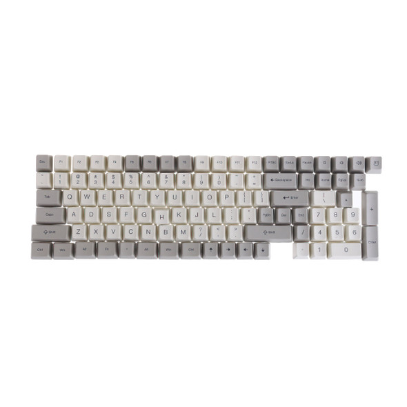 116 Keys Grey&White Keycap Set OEM Profile PBT Dye-Sublimation Keycaps for Mechanical Keyboard