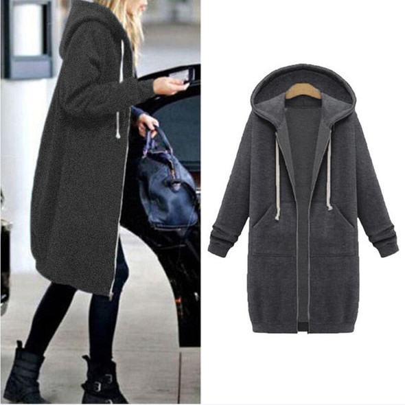 Women Warm Winter Fleece Hooded Parka Coat Overcoat Long Jacket Women Outwear Zipper Female Hoodies S-5XL plus size sweatshirt