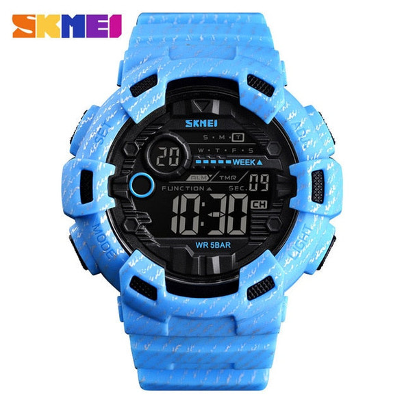 SKMEI Fashion Sport Watch Men Alarm Clock Cowboy Waterproof Week Display Men Watches Denim Digital Watch relogio masculino 1472