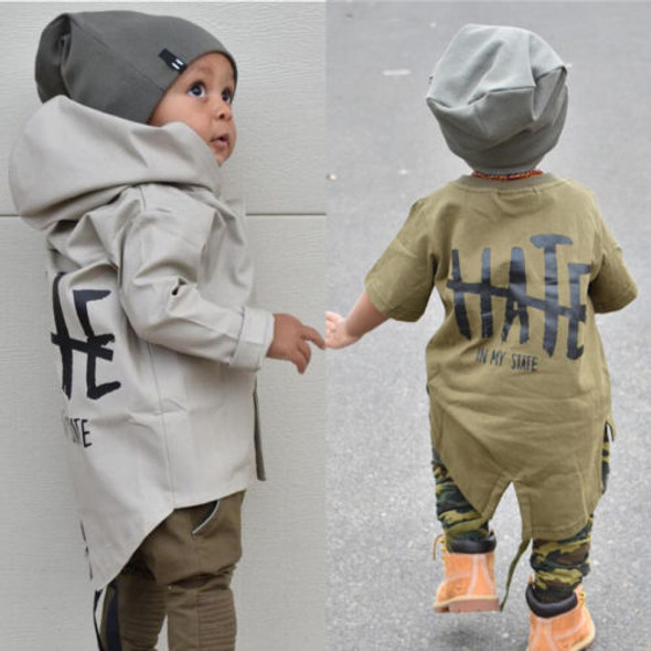 Autumn Winter Infant Newborn Boys Warm Outerwear Letter Long Sleeve Hooded Coat Winter Fashion Jacket Clothes Hoodies