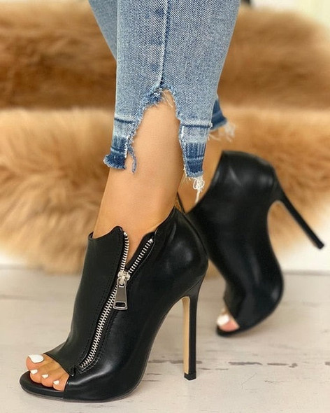 2020 New Women Pumps Spring Fall Office Shoes Breathable Hollow Out Square Heel Boots Woman Platform Heels Party Wedding Shoes