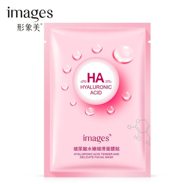 Images 1Pcs Hyaluronic acid Facial Mask Moisturizing Hydrating Skin Care Oil Control Shrink Pore Anti aging Anti wrinkle